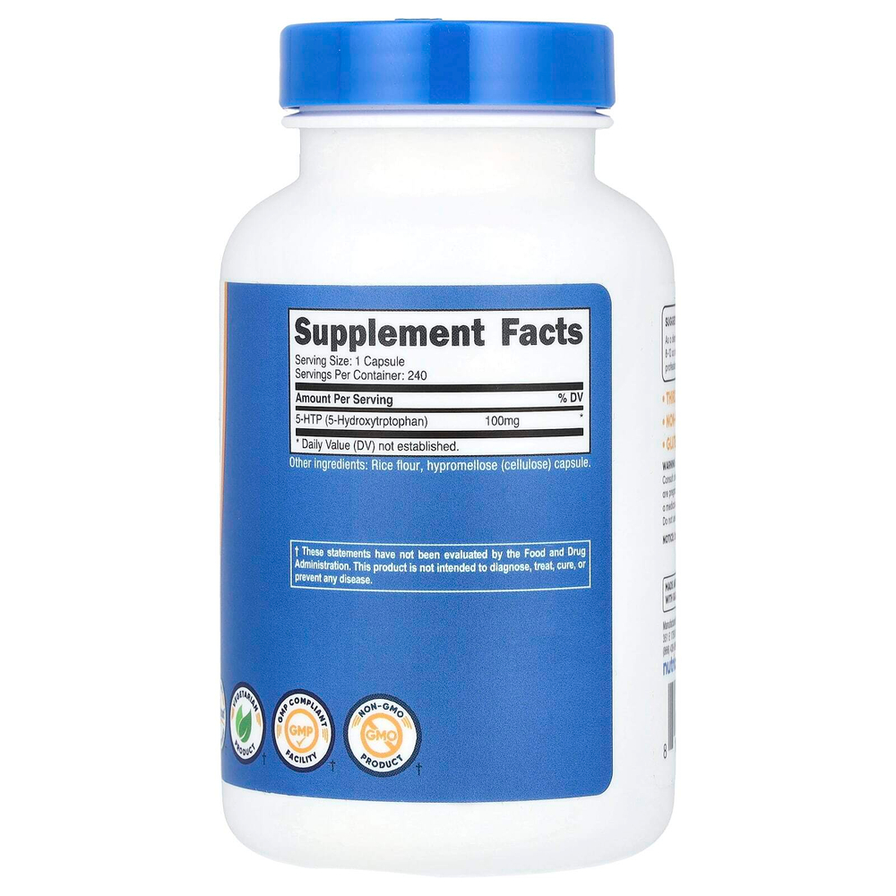 Nutricost, 5-HTP, 100 мг, 240 капсул