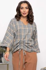 Блуза Ватсон (серо-бежевая) Б14150-12М LT Collection