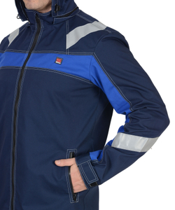 Куртка Сидней синяя с васильковым и СОП  тк.Rodos (245 гр/кв.м)