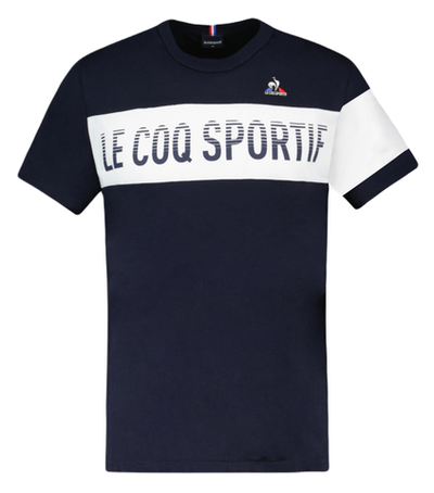 Теннисная футболка Le Coq Sportif BAT Tee Short Sleeve N°2 SS23 - Blue