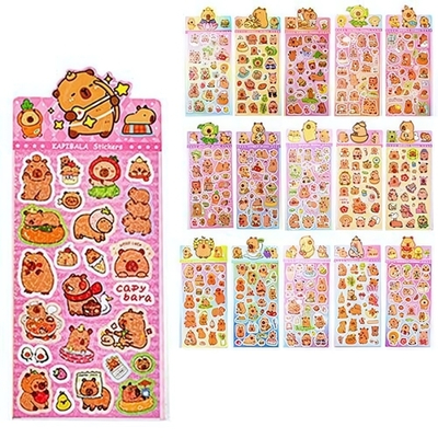 Наклейки декоративные "Капибара" 9.5*21см. 18 диз. (Mazari)