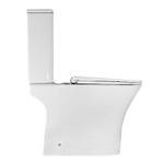 Унитаз напольный Azario FRETTA ROUND 650x340x790 безободковый, в комплекте прямым сиденьем микролифт (AZ-7121A)