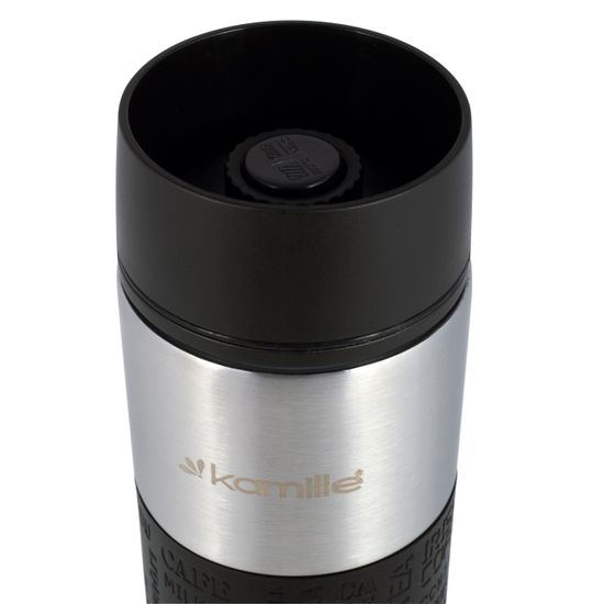 Термокружка 420 мл. из нержавеющей стали Kamille KM-2098 с TPR вставкой