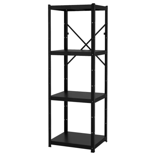 Стеллаж - IKEA BROR, 190х55х65 см, черный, БРУР ИКЕА