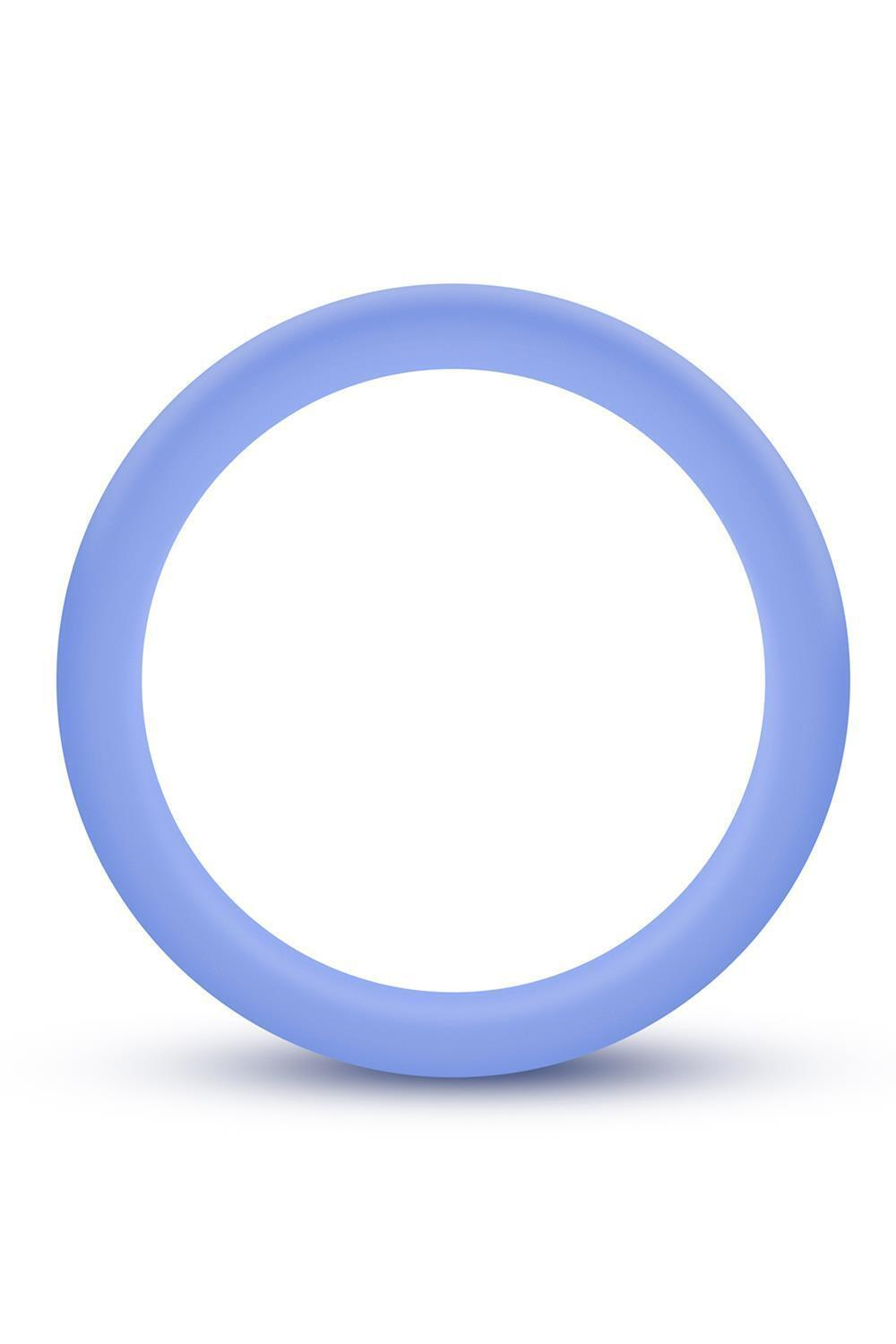 Голубое люминесцентное кольцо Silicone Glo Cock Ring (Цвет: голубой)