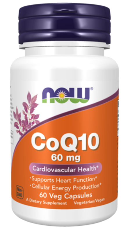 NOW Foods, Коэнзим Q10, CoQ10 60 mg, 60 вегетарианских капсул