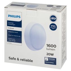 Светильник настенно-потолочный светодиодный Philips WT045C 20Вт L1665 IP65 нейтральный белый свет