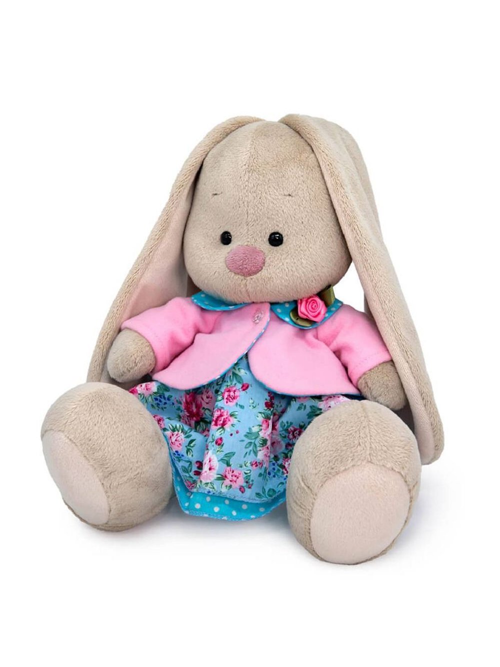 Мягкая игрушка Зайка Ми в юбке и жакете с розочкой 23см
