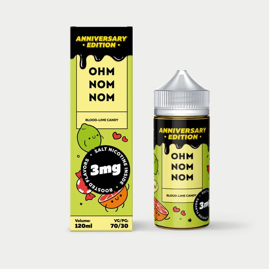Жидкость OhmNomNom (120 мл, 3 мг) Blood-Lime Candy