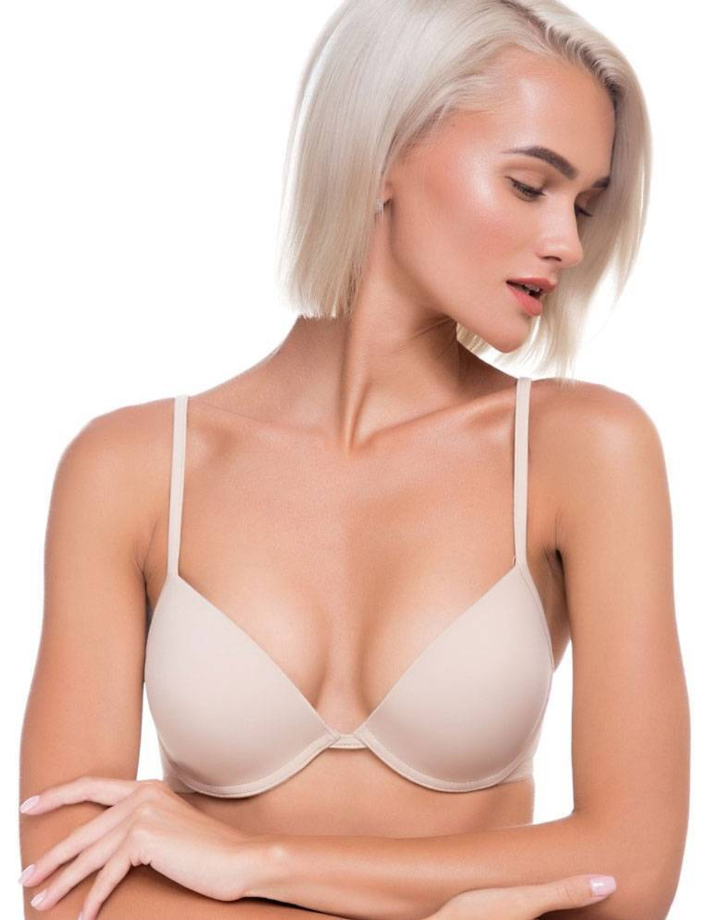 Бюстгальтер с градуированной чашкой и эффектом пуш-ап (Размер: 2B) (Цвет: черный)