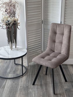 Стул ДАРЛИНГ 360 град. поворот. B5 Капучино, велюр / черный каркас, М-City