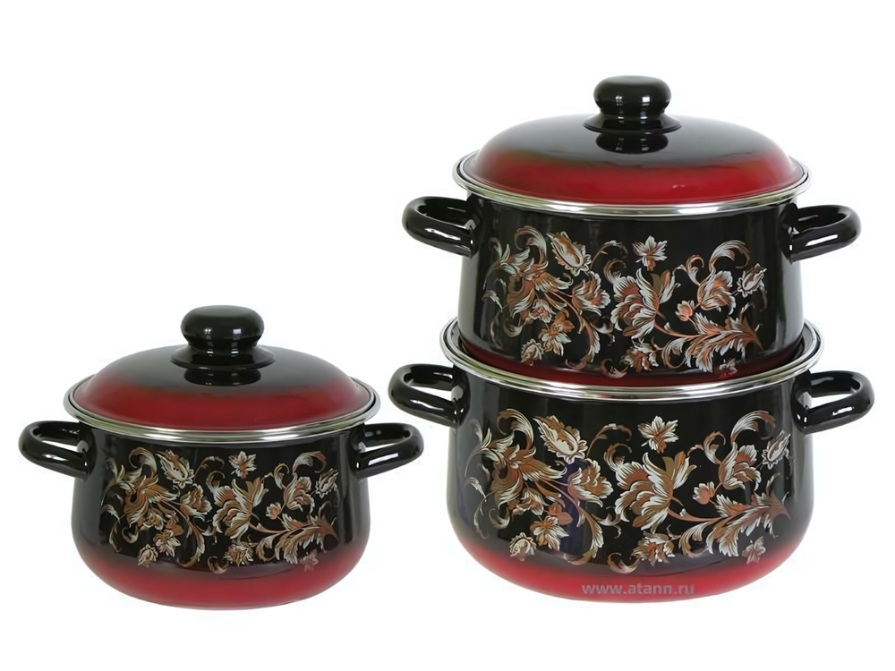 Набор кастрюль "Драгоценный" синий