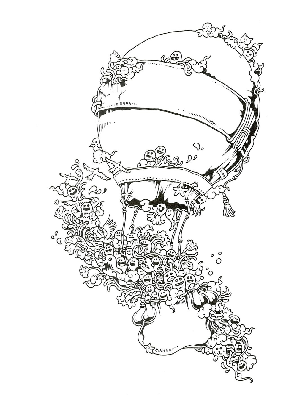 Doodle Invasion. Coloring book