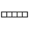 Рамка пластиковая VOLTUM S70 на 5 постов, (черный матовый) vls100508