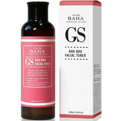 Тоник-эксфолиант с кислотами для проблемной кожи Cos De BAHA GS AHA / BHA Facial Toner, 200мл