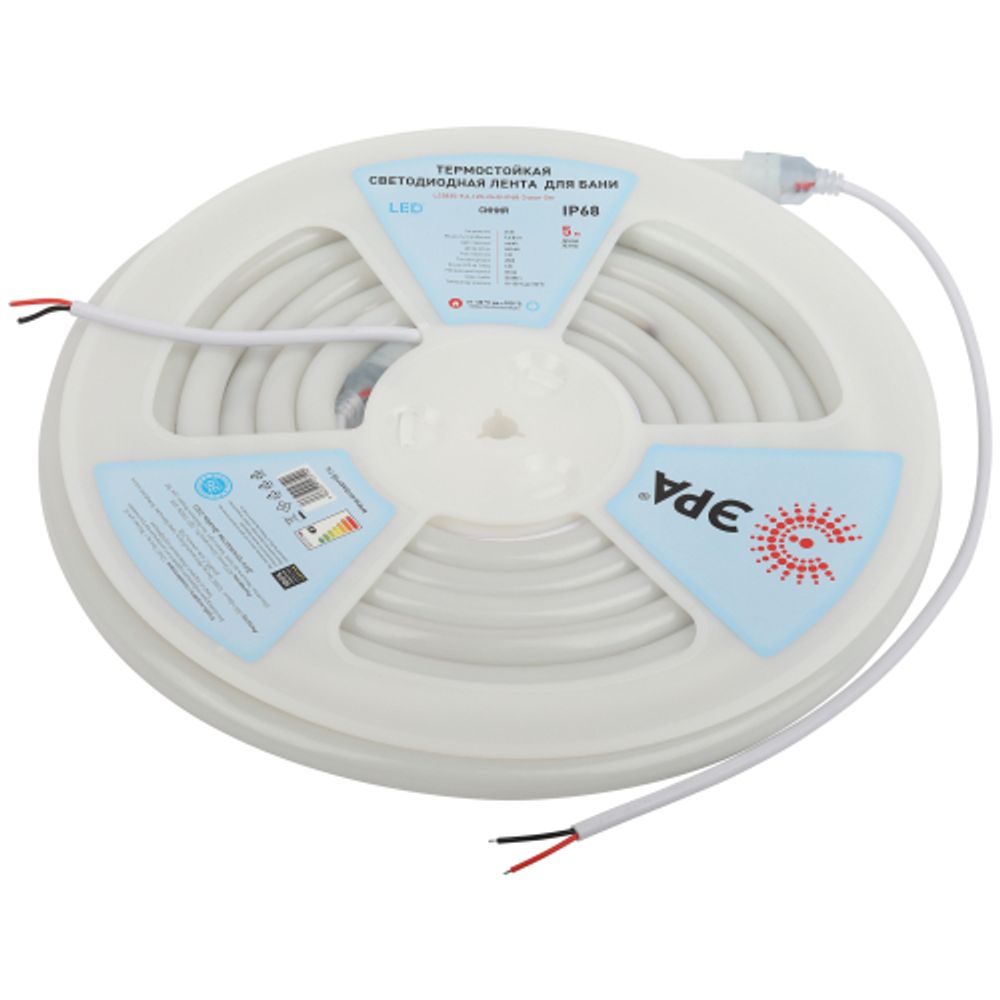 Комплект светодиодной ленты для бани и сауны ЭРА LS2835-9,6-120-24-B-IP68-5m-SET с блоком питания IP67 | Комплекты светодиодных лент