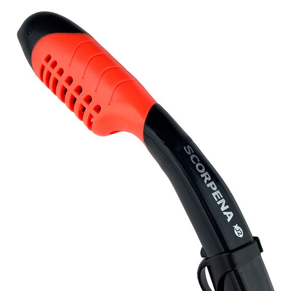 Трубка Scorpena J2 с двумя клапанами черная