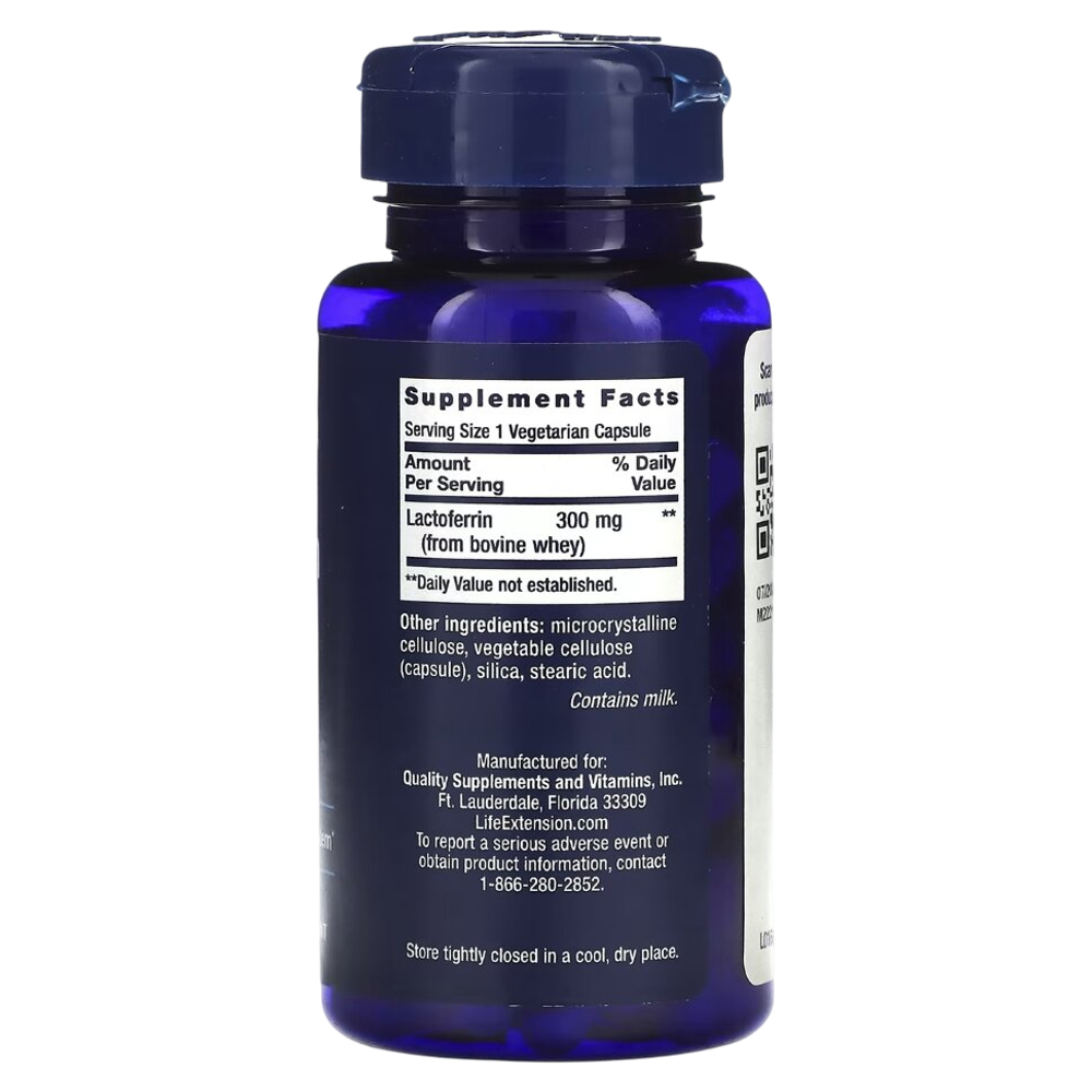 Life Extension Lactoferrin Caps 60 vcaps, Лактоферрин
