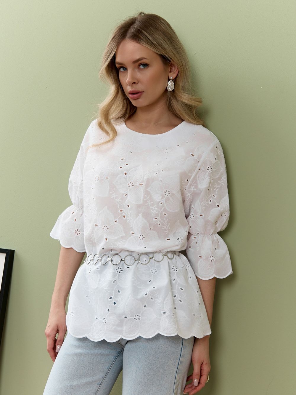 Блузка Милица-1 Виотекс БЕЛЫЙ -3