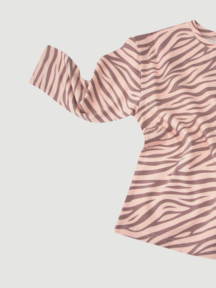 Лонгслив Mjölk Зебра розовая