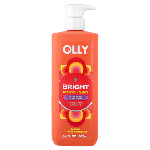 OLLY, Bright, гель для душа с витаминами, цитрус и смородина, 502 мл (17 жидк. унций)