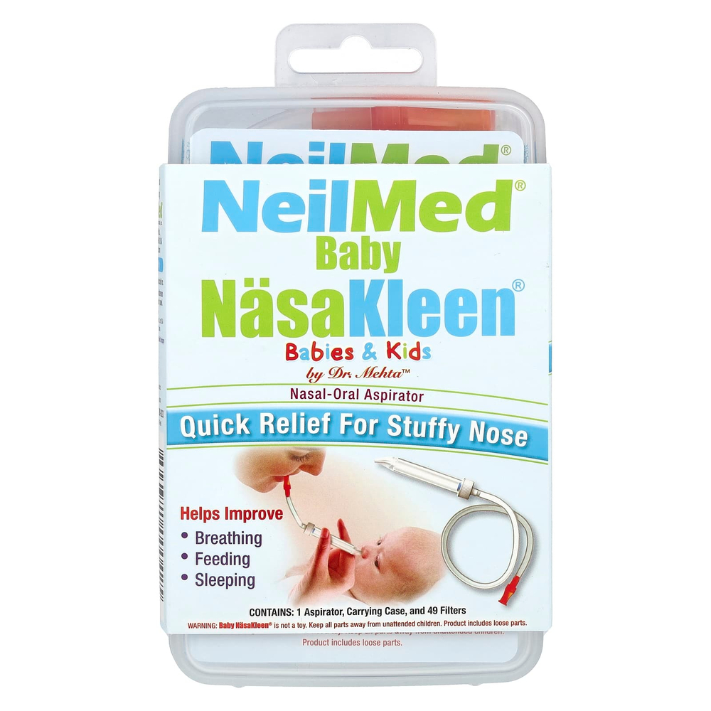 Squip, Аспиратор для носа и полости рта NeilMed NasaKleen для младенцев и детей, 1 комплект