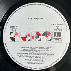 Винтажная виниловая пластинка LP Y and T, Yesterday and Today, Open Fire (Югославия 1985)