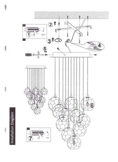Подвесная люстра Imperium Loft Round Cluster 84597-22