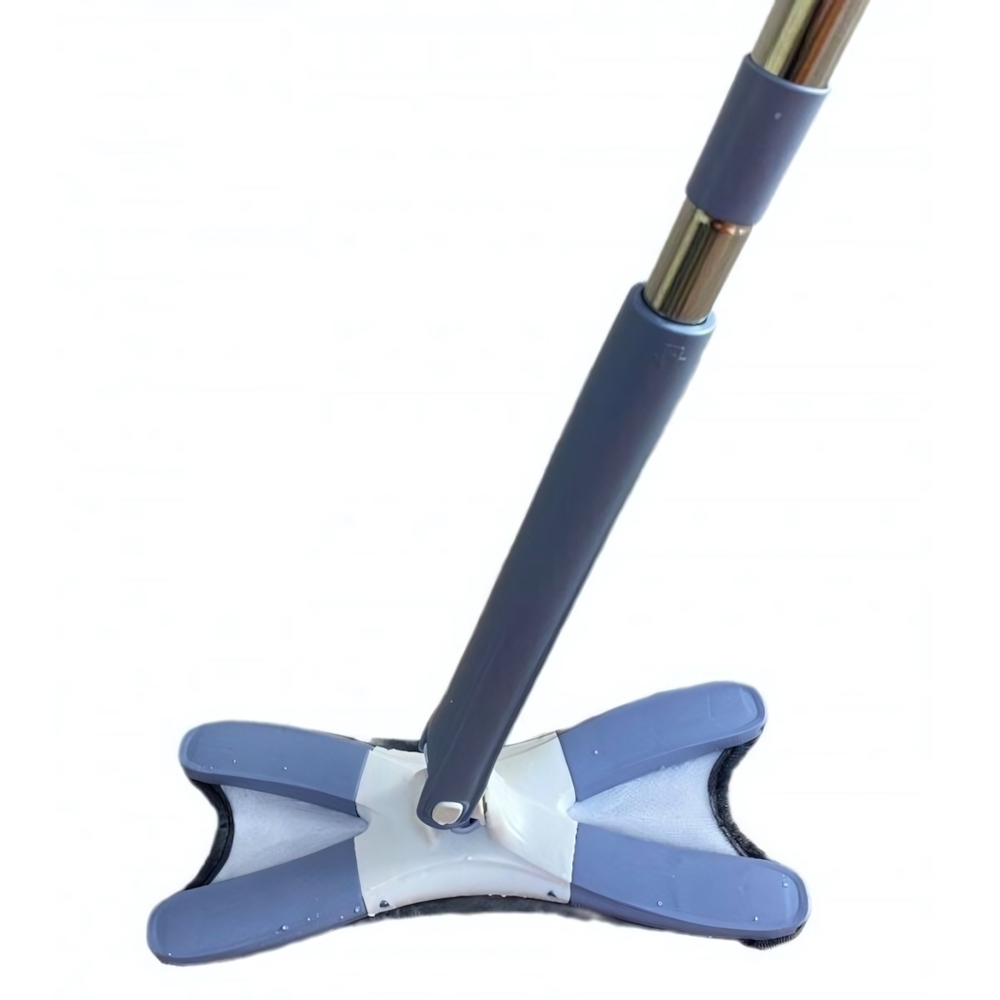 Швабра плоская ZALEL бабочка с отжимом, ручка 110см, насадка микрофибра 36*16см P-TJ01