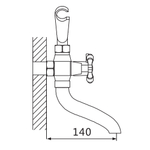 Смеситель для ванны Oute T65 T6502K-1