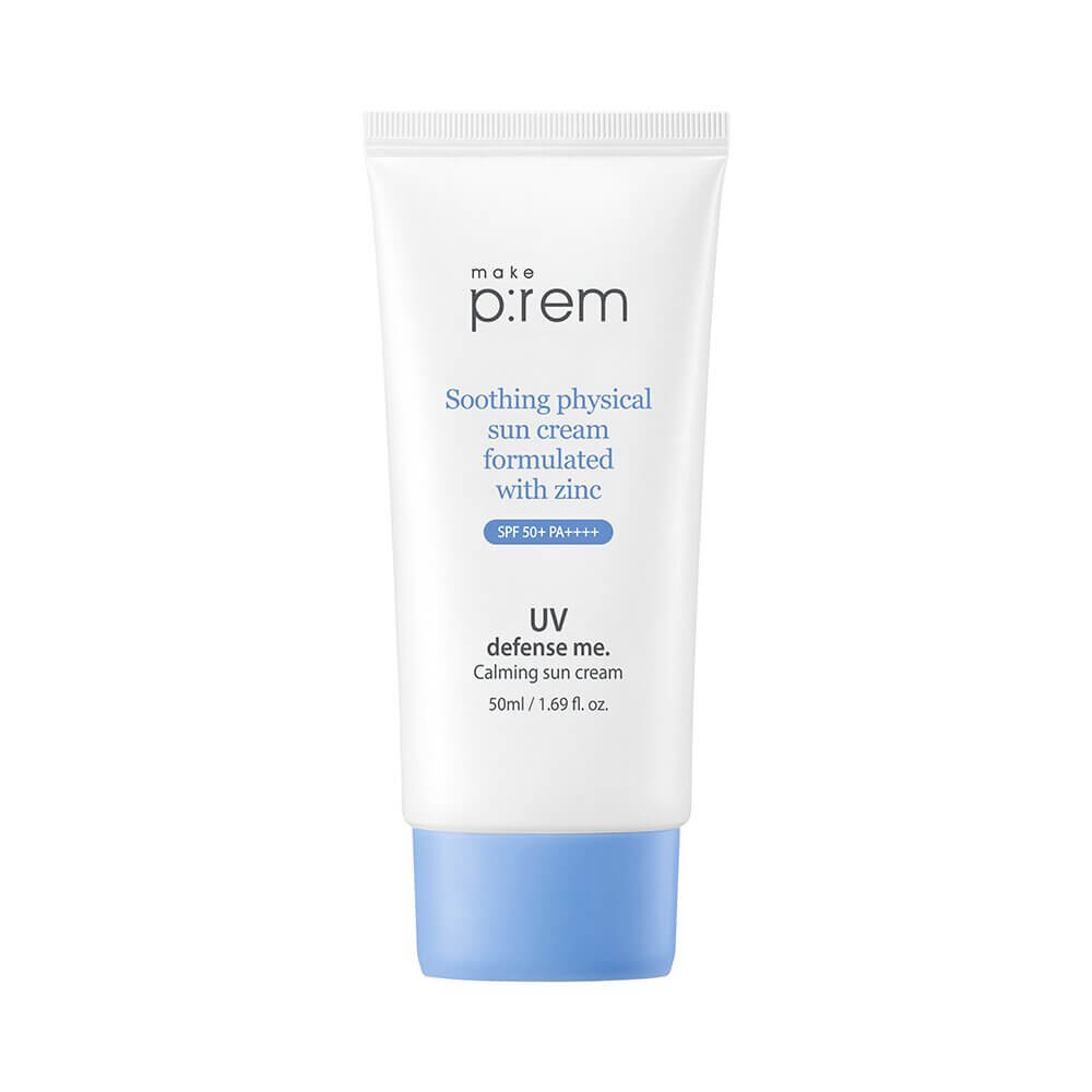 Крем солнцезащитный с цинком Make P:rem Defense Me Soothing Physical Sun Cream SPF 50+PA++++, 50 мл