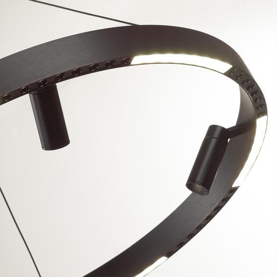 6683/77L HIGHTECH ODL24 333 Подвесной светильник брашир.черный/металл/акрил Разд. включение с ПДУ (инфракрасный) IP20 LED 77W 6930Лм 3000K BEVEREN