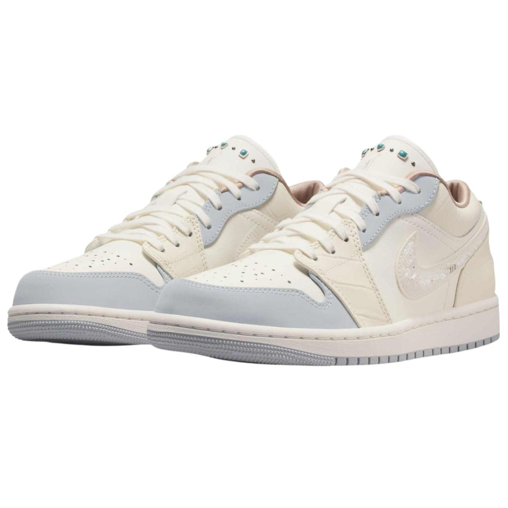 Jordan Air Jordan 1 Cushioning Low top Vintage Basketball Shoes Women's Ecru
