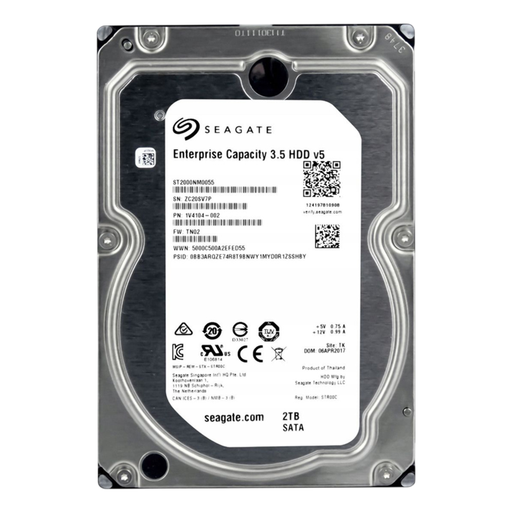 Серверный жесткий диск HDD Seagate 2TB SATA Enterprise Capacity 7.2K 3.5" ST2000NM0055