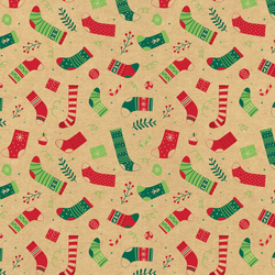 Бумага упаковочная НГ Christmas Kraft 70*100см, ассорти 1шт