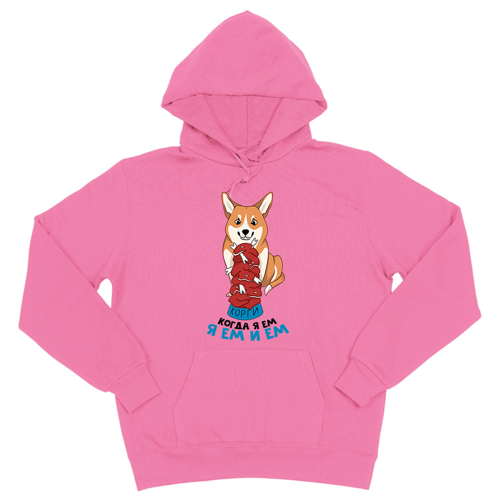 Толстовка "Корги обедает"