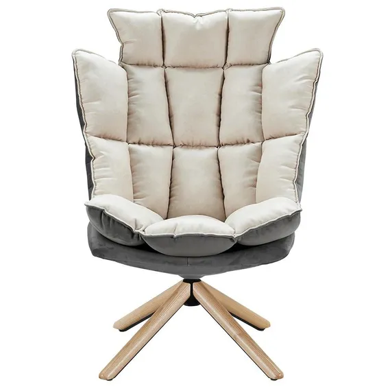 Кресло Husk бежевое с серым | Купить в Hallberg.ru