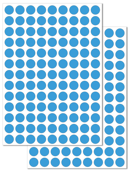 Голубые виниловые наклейки для упаковки и маркировки Policomprint M20, 12 мм. 234 шт.