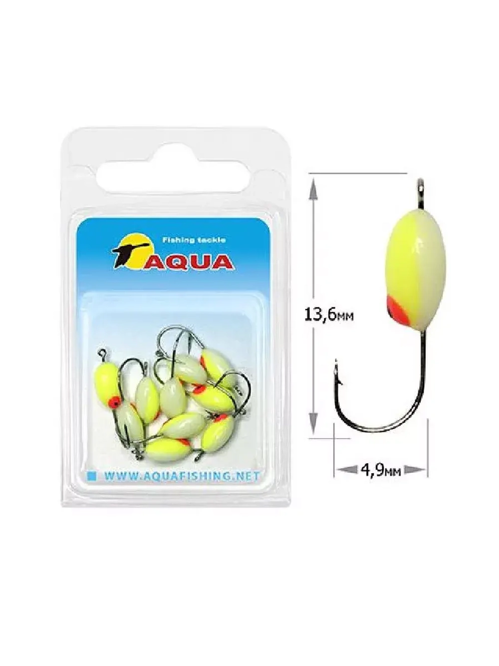 Мормышка фосфорная №06, крючок №12 (2 упакпо 10 шт) 0,08g