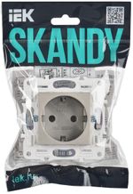 SKANDY Розетка с заземлением без защитных шторок 16А SK-R05Sh шампань IEK