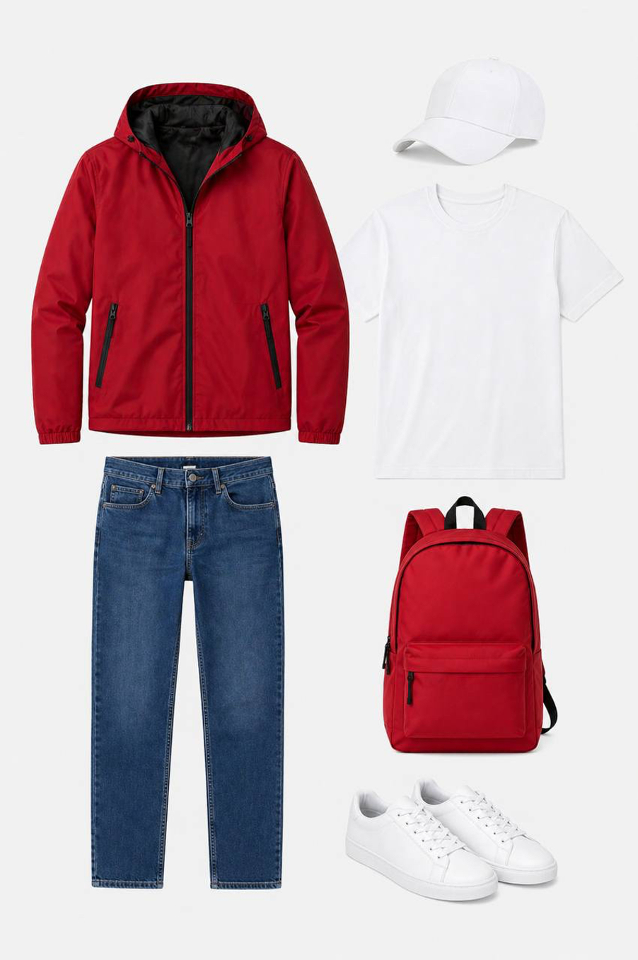 Ветровка мужская "HN-18" красный