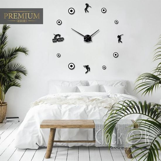 Настенные 3D часы Hip-Hop