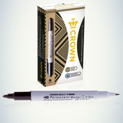 095143 Crown Маркер перманентный двухсторониий MULTI MARKER TWIN, ЧЕРНЫЙ пулевидный 2мм/1мм (P-800W) | Crown