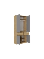 Шкаф для одежды распашной с полками 100х51х236 см Бостон