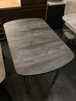 Стол пластик 1100*700 (подстолье прямое раздвижное венге)