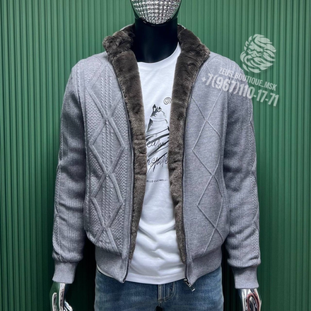 Кардиган с мехом Loro Piana