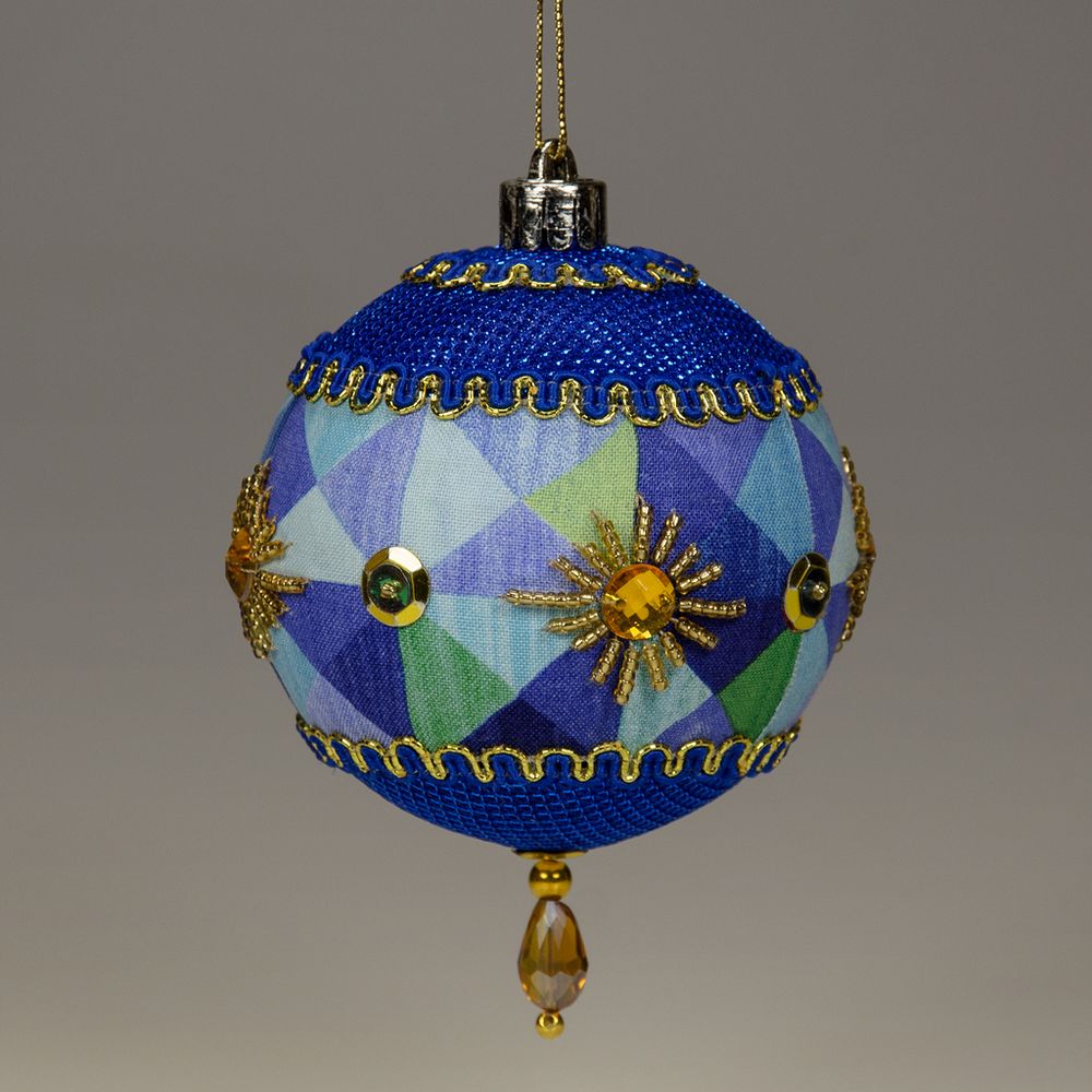 Бисерная ёлочная игрушка Шар
