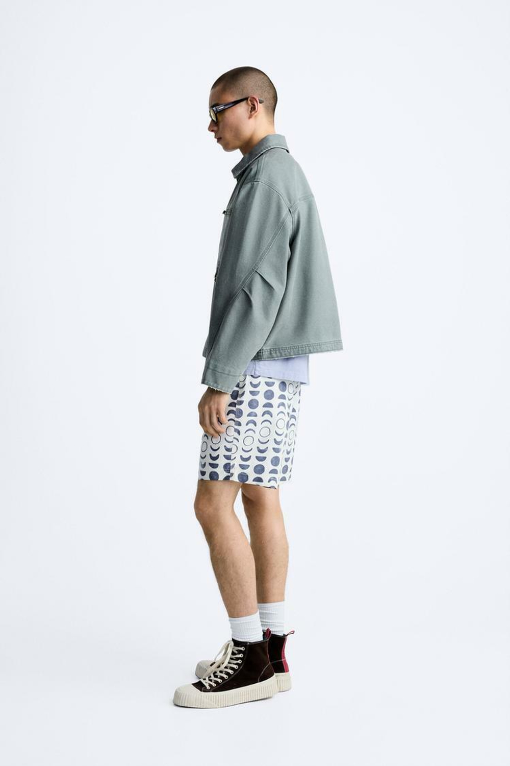 ZARA ПЛАВКИ С ГЕОМЕТРИЧЕСКИМ ПРИНТОМ, ЭКРЮ