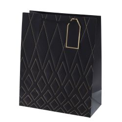 GAEM Пакет подарочный M (бумага 210г/м2, блок 12шт), L26 W12 H32 см, 4в.