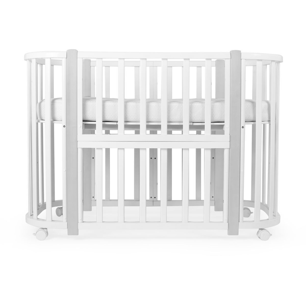 Кроватка-трансформер 5в1 Sweet Baby Palermo Белый/Серый с маятником